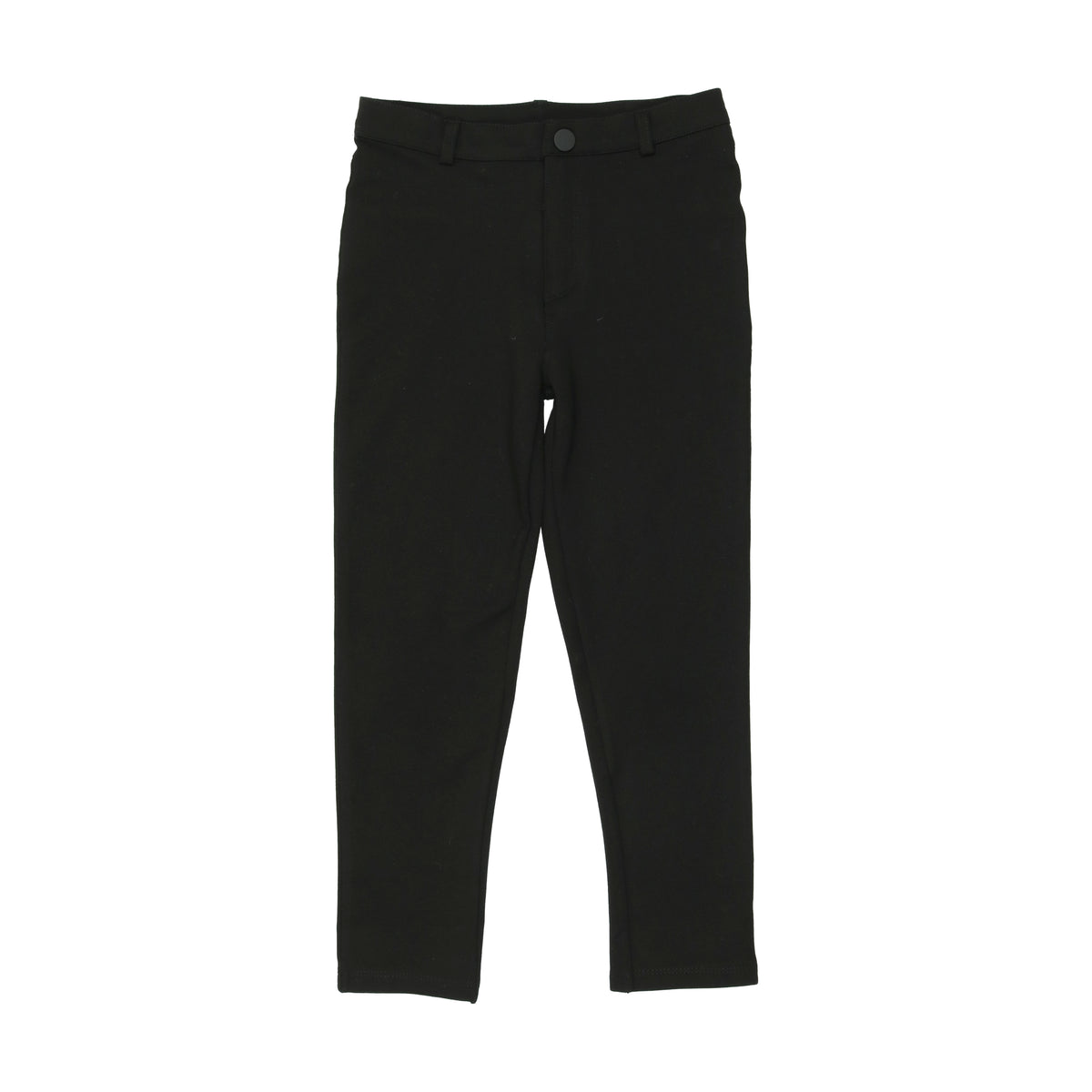 Stretch woolen pants with logo band in Black for Boys