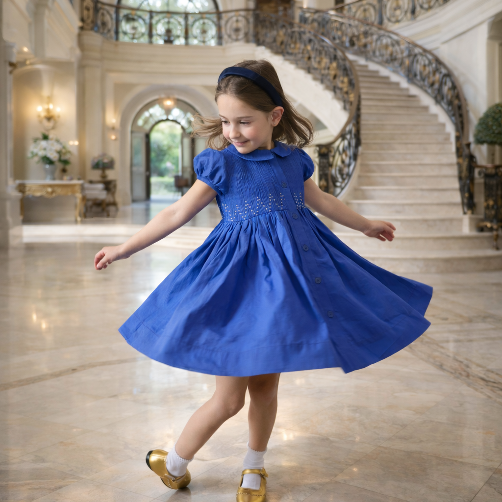short sleeve smocked dress Hadly Short Sleeve Smocked Dress