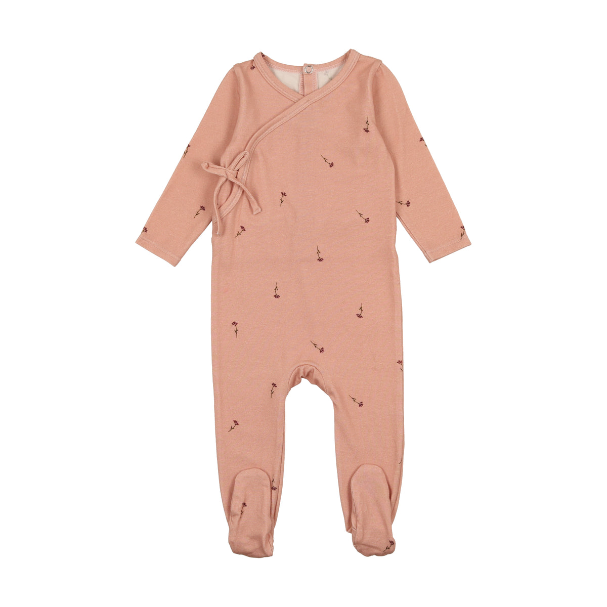 Pink Floral Footie – Bopopkids